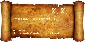 Kreisel Kristóf névjegykártya