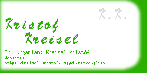 kristof kreisel business card