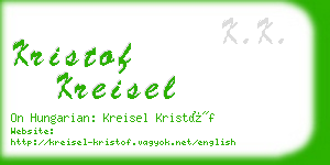 kristof kreisel business card